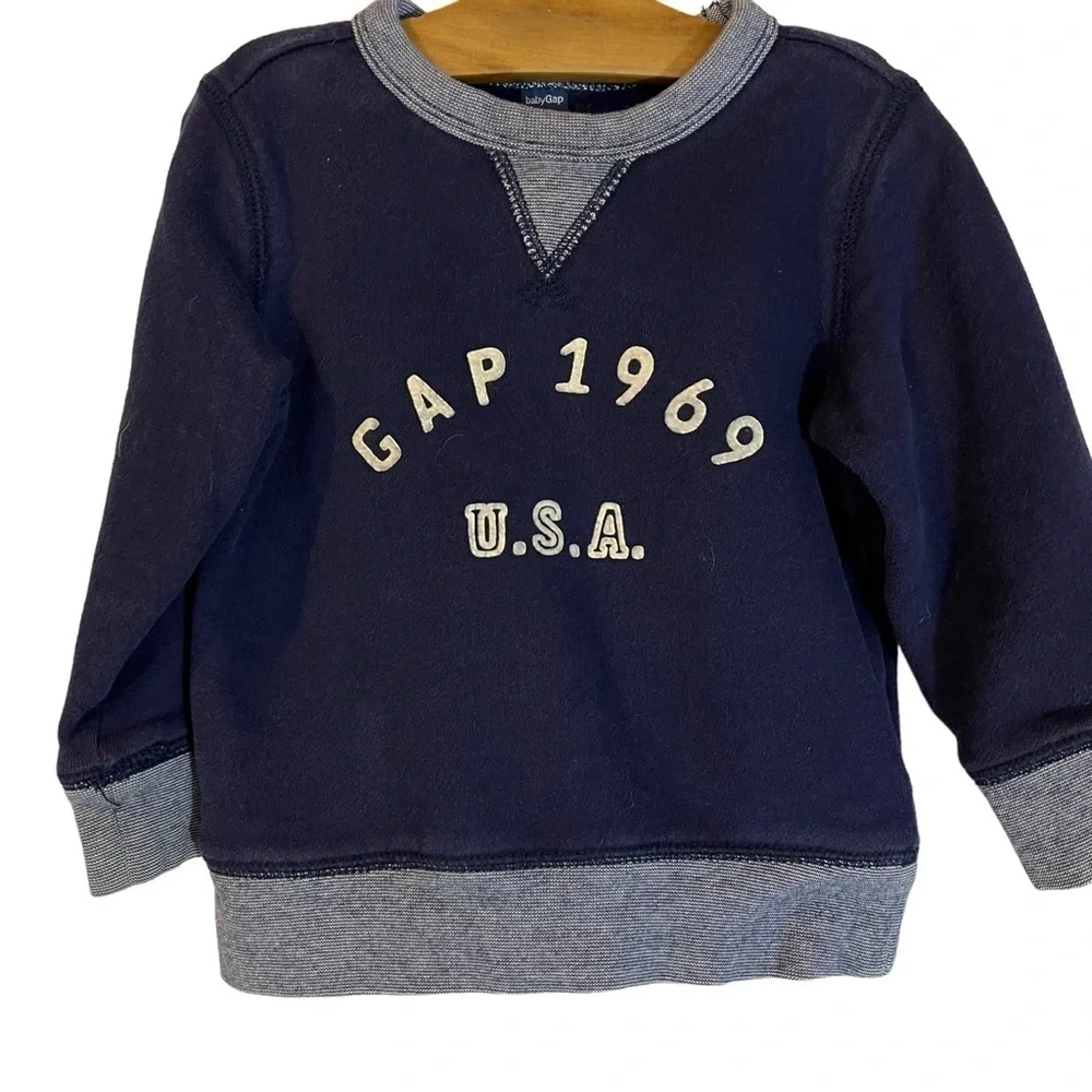 Gap Baby Navy Blue Logo Sweatshirt